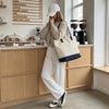 image:imageCUSHIONAIRE Canvas Tote Bag for Women Everyday Casual Beach Bag with Secure Zip Top and Exterior Storage PocketNavy