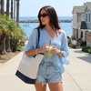 image:imageCUSHIONAIRE Canvas Tote Bag for Women Everyday Casual Beach Bag with Secure Zip Top and Exterior Storage PocketNavy