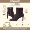 image:imageCUSHIONAIRE Giana Womens High Heel Ankle Boots Square Toe Vegan Suede Mid Block Heel Dress Booties for OfficeChocolate