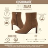 image:imageCUSHIONAIRE Giana Womens High Heel Ankle Boots Square Toe Vegan Suede Mid Block Heel Dress Booties for OfficeTobacco