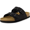 image:imageCUSHIONAIRE Lane Cork Footbed Womens Sandals Comfortable Double Buckle Slip On Sandals for Women with Arch Support and Classic Two Strap DesignBlack
