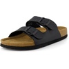 image:imageCUSHIONAIRE Lane Cork Footbed Womens Sandals Comfortable Double Buckle Slip On Sandals for Women with Arch Support and Classic Two Strap DesignBlack Nappa