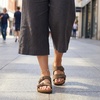 image:imageCUSHIONAIRE Lane Cork Footbed Womens Sandals Comfortable Double Buckle Slip On Sandals for Women with Arch Support and Classic Two Strap DesignBrown