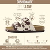 image:imageCUSHIONAIRE Lane Cork Footbed Womens Sandals Comfortable Double Buckle Slip On Sandals for Women with Arch Support and Classic Two Strap DesignBrown Cow