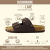 image:imageCUSHIONAIRE Lane Cork Footbed Womens Sandals Comfortable Double Buckle Slip On Sandals for Women with Arch Support and Classic Two Strap DesignBrown Nappa