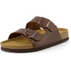 image:imageCUSHIONAIRE Lane Cork Footbed Womens Sandals Comfortable Double Buckle Slip On Sandals for Women with Arch Support and Classic Two Strap DesignBrown Oily