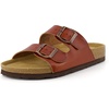 image:imageCUSHIONAIRE Lane Cork Footbed Womens Sandals Comfortable Double Buckle Slip On Sandals for Women with Arch Support and Classic Two Strap DesignCognac