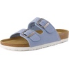 image:imageCUSHIONAIRE Lane Cork Footbed Womens Sandals Comfortable Double Buckle Slip On Sandals for Women with Arch Support and Classic Two Strap DesignLt Blue Vegan Suede