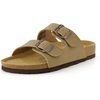 image:imageCUSHIONAIRE Lane Cork Footbed Womens Sandals Comfortable Double Buckle Slip On Sandals for Women with Arch Support and Classic Two Strap DesignTaupe