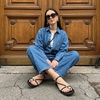 image:imageCUSHIONAIRE Alias Squared Toe Womens Sandals TStrap Flat Sandal with Cushioned Footbed and Adjustable Ankle StrapBlack