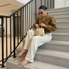 image:imageCUSHIONAIRE Alias Squared Toe Womens Sandals TStrap Flat Sandal with Cushioned Footbed and Adjustable Ankle StrapGold