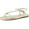image:imageCUSHIONAIRE Alias Squared Toe Womens Sandals TStrap Flat Sandal with Cushioned Footbed and Adjustable Ankle StrapGold