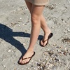 image:imageCUSHIONAIRE Aqua Jelly Flip Flops for Women  Jelly Shoes Glossy Upper SlipOn Thong Design Open Round Toe QuickDry Beach and Pool Friendly TravelReady Resort StyleTortoise