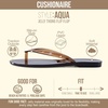 image:imageCUSHIONAIRE Aqua Jelly Flip Flops for Women  Jelly Shoes Glossy Upper SlipOn Thong Design Open Round Toe QuickDry Beach and Pool Friendly TravelReady Resort StyleChocolate