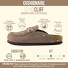 image:imageCUSHIONAIRE Cliff Suede Clog Mules for WomenMoss
