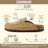image:imageCUSHIONAIRE Cliff Suede Clog Mules for WomenSand