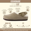 image:imageCUSHIONAIRE Luz Suede Clogs for Women with Fuzzy LiningBiscuit