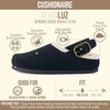 image:imageCUSHIONAIRE Luz Suede Clogs for Women with Fuzzy LiningBlack