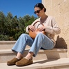 image:imageCUSHIONAIRE Luz Suede Clogs for Women with Fuzzy LiningBrown