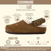 image:imageCUSHIONAIRE Luz Suede Clogs for Women with Fuzzy LiningBrown
