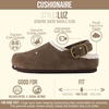 image:imageCUSHIONAIRE Luz Suede Clogs for Women with Fuzzy LiningDark Taupe
