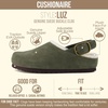 image:imageCUSHIONAIRE Luz Suede Clogs for Women with Fuzzy LiningKhaki
