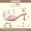 image:imageCUSHIONAIRE Naty Jelly Kitten Heels for Women Chic SlipOn Mule Design with Modern Open Square Toe Womens HeelsBlush