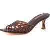image:imageCUSHIONAIRE Naty Jelly Kitten Heels for Women Chic SlipOn Mule Design with Modern Open Square Toe Womens HeelsBrown