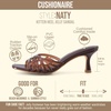 image:imageCUSHIONAIRE Naty Jelly Kitten Heels for Women Chic SlipOn Mule Design with Modern Open Square Toe Womens HeelsBrown