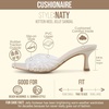 image:imageCUSHIONAIRE Naty Jelly Kitten Heels for Women Chic SlipOn Mule Design with Modern Open Square Toe Womens HeelsClear