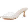 image:imageCUSHIONAIRE Naty Jelly Kitten Heels for Women Chic SlipOn Mule Design with Modern Open Square Toe Womens HeelsClear