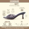 image:imageCUSHIONAIRE Naty Jelly Kitten Heels for Women Chic SlipOn Mule Design with Modern Open Square Toe Womens HeelsSmoke