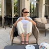 image:imageCUSHIONAIRE Naty Jelly Kitten Heels for Women Chic SlipOn Mule Design with Modern Open Square Toe Womens HeelsSmoke
