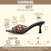 image:imageCUSHIONAIRE Naty Jelly Kitten Heels for Women Chic SlipOn Mule Design with Modern Open Square Toe Womens HeelsTortoise