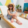 image:imageCUSHIONAIRE PoolK Jelly Sandals for Girls Water Friendly SlipOn Slides with Double Adjustable Buckles Comfortable Everyday Wear Kids SandalsPink