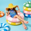 image:imageCUSHIONAIRE PoolK Jelly Sandals for Girls Water Friendly SlipOn Slides with Double Adjustable Buckles Comfortable Everyday Wear Kids SandalsPink