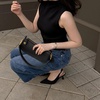 image:imageCUSHIONAIRE Saby Slingback Kitten Heels for Women Pointed Toe Pumps with Adjustable Ankle Strap for Casual Dressy WearBlack Microsuede