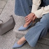 image:imageCUSHIONAIRE Saby Slingback Kitten Heels for Women Pointed Toe Pumps with Adjustable Ankle Strap for Casual Dressy WearBlue Microsuede