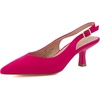 image:imageCUSHIONAIRE Saby Slingback Kitten Heels for Women Pointed Toe Pumps with Adjustable Ankle Strap for Casual Dressy WearFuchsia Microsuede