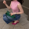 image:imageCUSHIONAIRE Saby Slingback Kitten Heels for Women Pointed Toe Pumps with Adjustable Ankle Strap for Casual Dressy WearFuchsia Microsuede