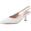 image:imageCUSHIONAIRE Saby Slingback Kitten Heels for Women Pointed Toe Pumps with Adjustable Ankle Strap for Casual Dressy WearIvory Smooth