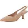 image:imageCUSHIONAIRE Saby Slingback Kitten Heels for Women Pointed Toe Pumps with Adjustable Ankle Strap for Casual Dressy WearNude Smooth