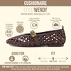 image:imageCUSHIONAIRE Wendy Woven Mary Jane Flats for Women with Memory FoamBrown