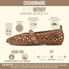 image:imageCUSHIONAIRE Wendy Woven Mary Jane Flats for Women with Memory FoamTan