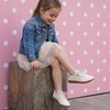 image:imageCushionaire Bonnie Girls Tennis Shoes Lightweight LaceUp Kids SneakersOffwhite