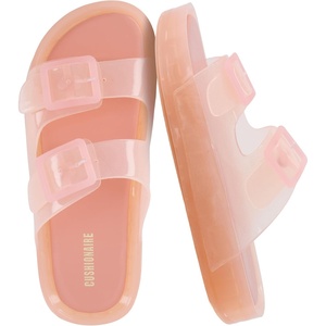 image:imageCUSHIONAIRE PoolK Jelly Sandals for Girls Water Friendly SlipOn Slides with Double Adjustable Buckles Comfortable Everyday Wear Kids SandalsPink