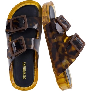 image:imageCUSHIONAIRE PoolK Jelly Sandals for Girls Water Friendly SlipOn Slides with Double Adjustable Buckles Comfortable Everyday Wear Kids SandalsTortoise