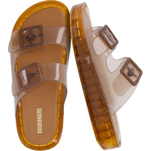 image:imageCUSHIONAIRE PoolK Jelly Sandals for Girls Water Friendly SlipOn Slides with Double Adjustable Buckles Comfortable Everyday Wear Kids SandalsWhiskey