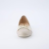 image:imageCUSHIONAIRE Womens Cardi Cap Toe Bow Flat with Memory Foam and Wide Widths AvailableBoneTaupe