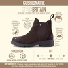 image:imageCUSHIONAIRE Britain Genuine Suede Chelsea Ankle Boots for Women  Water Resistant Suede Side Gore Panels Cushioned Insole Lug Outsole Chelsea Boots for Women Rear Pull TabChocolate
